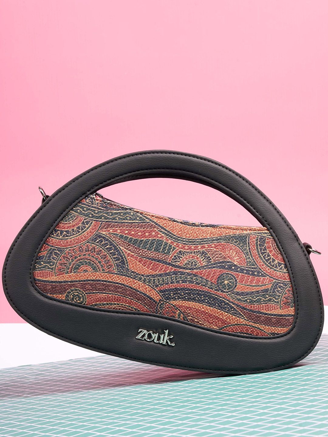 alt by zouk ZOUK Nadia Women Printed Structured Sling Bag - Pithora Artistry-picture-26