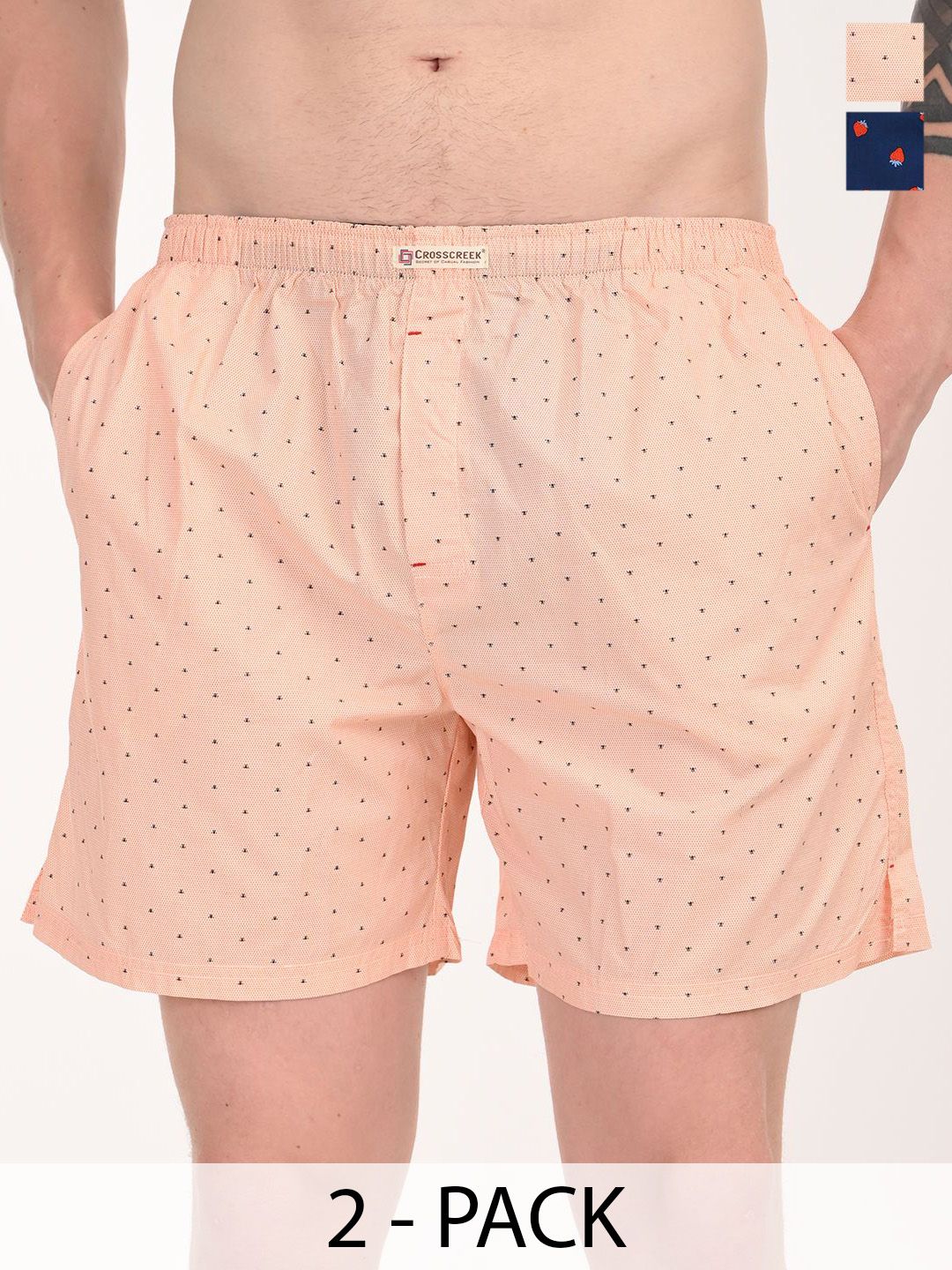 Crosscreek Pack Of 2 Printed Pure Cotton Boxers BXRC07U-picture-52