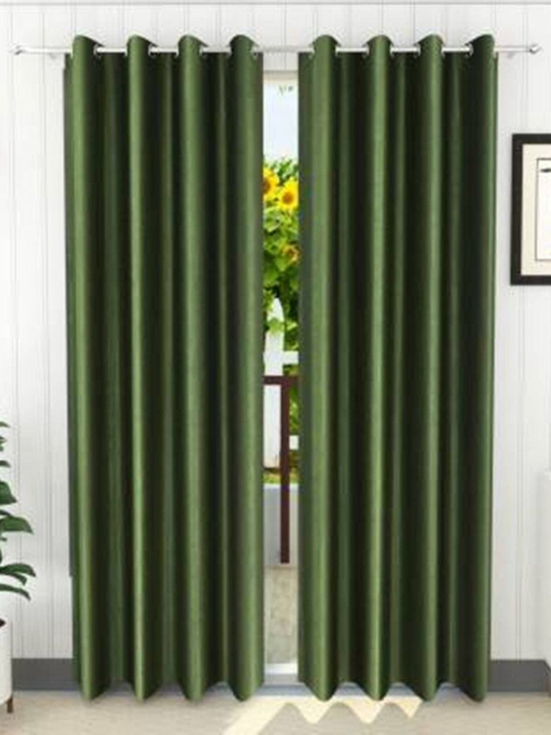 BELLA TRUE Green 2 Pieces Door Curtains-picture-37