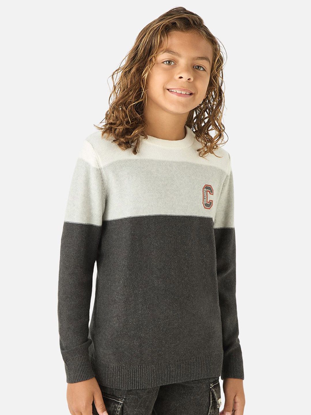 Juniors by Babyshop Boys Striped Round Neck Sweater Vest-picture-32