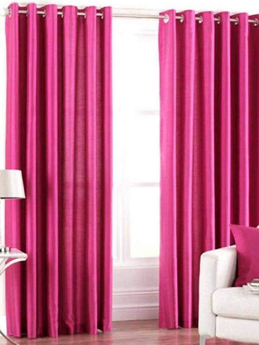 BELLA TRUE Pink 2 Pieces Ripple Fold Door Curtains-picture-32