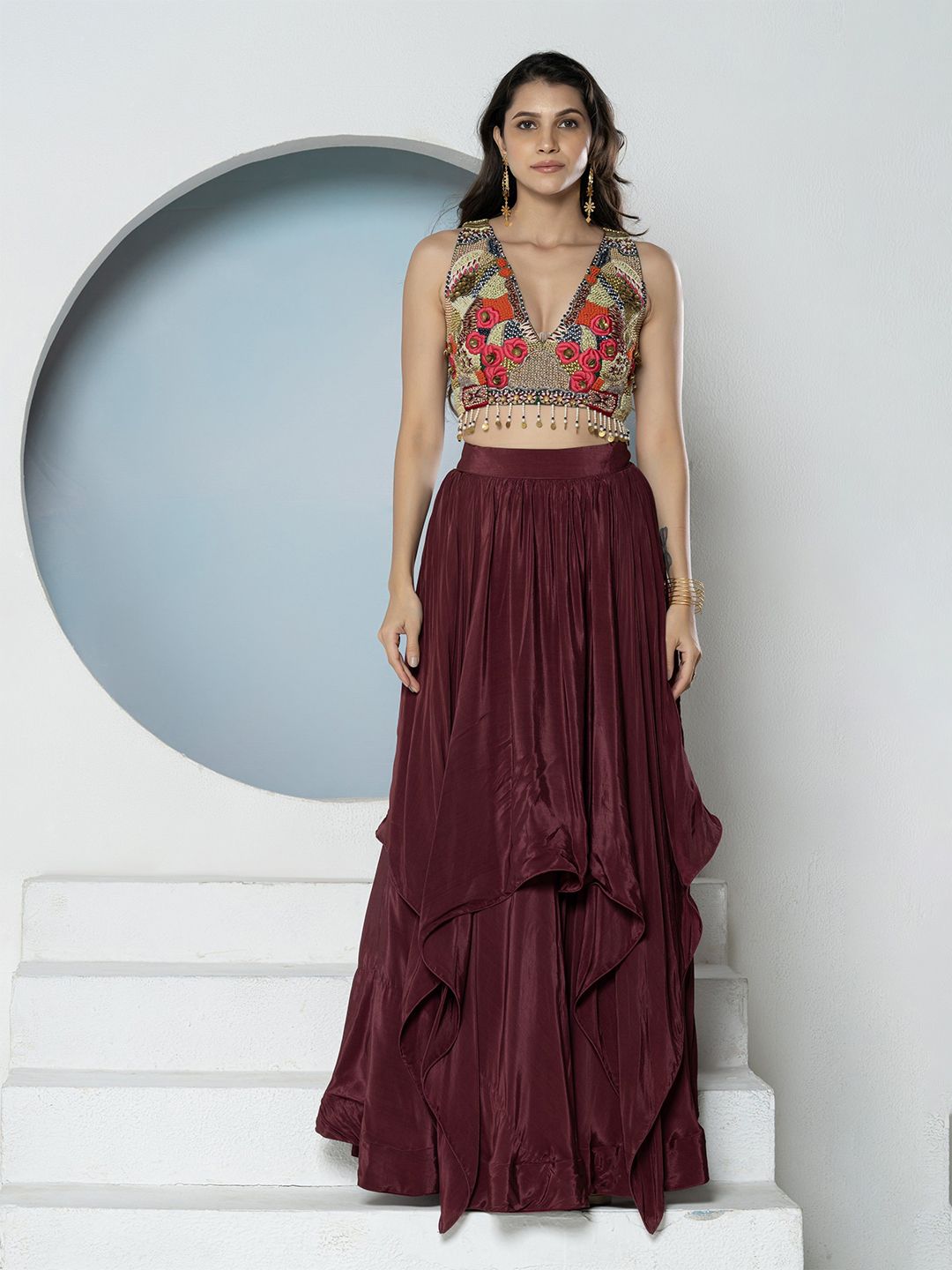GloballyRonakRBafna Embroidered Made to Measure Lehenga & Blouse-picture-22
