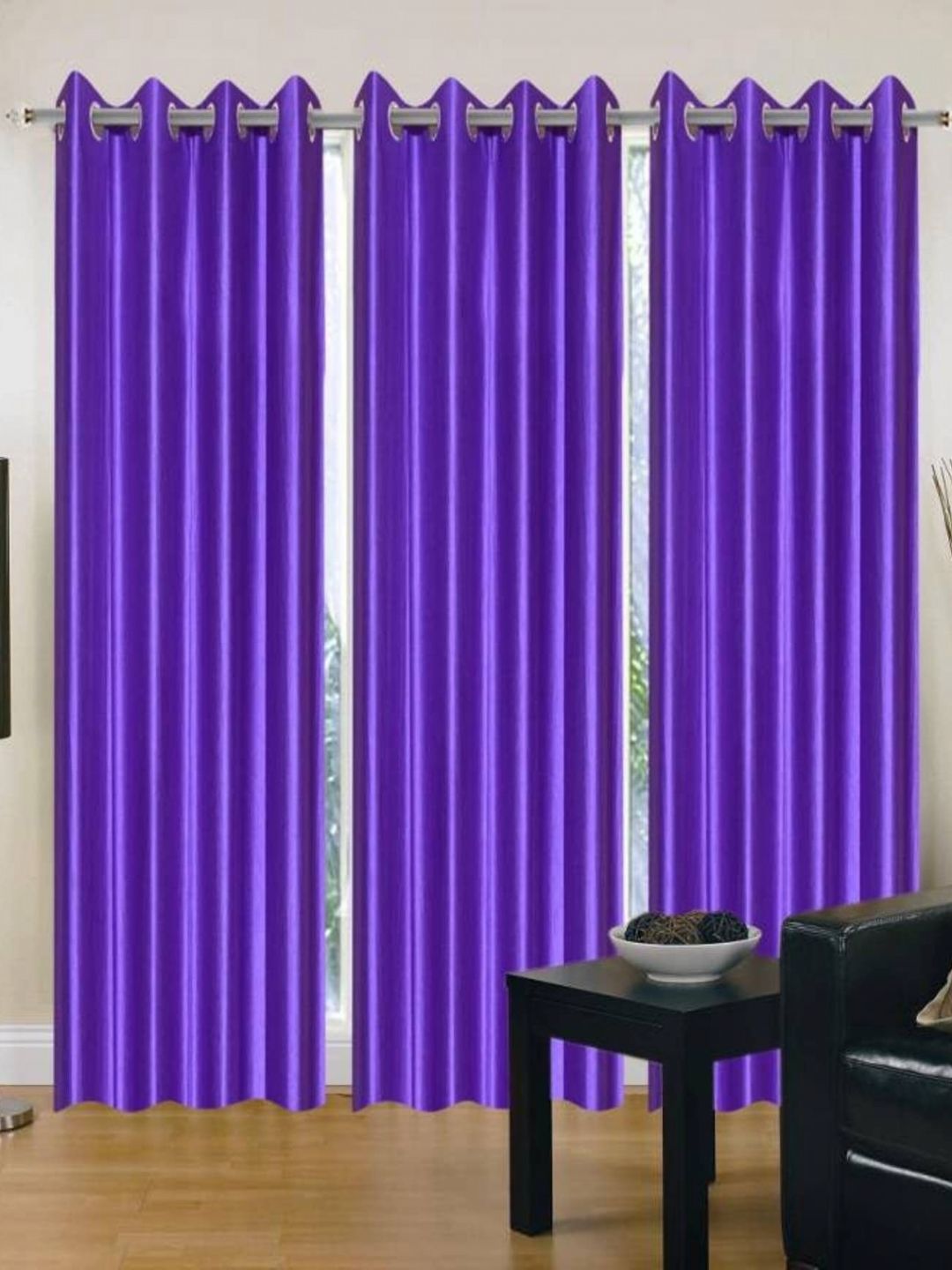 BELLA TRUE Purple 3 Pieces Window Curtains-picture-13
