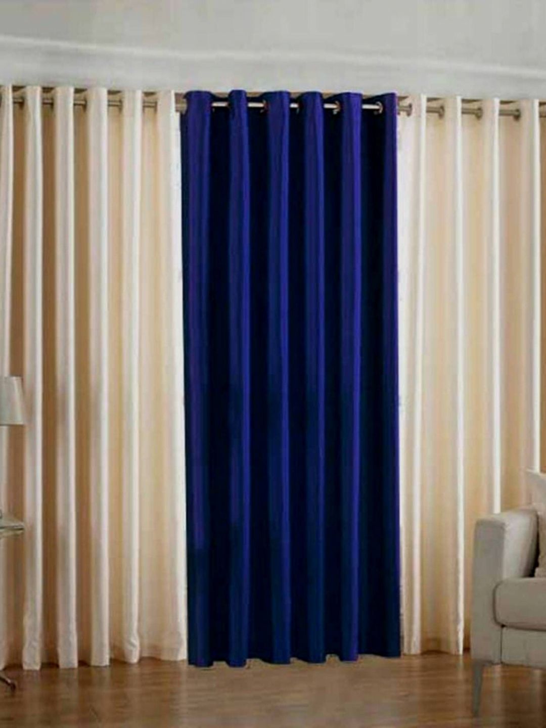 BELLA TRUE Blue & White 3 Pieces Door Curtains-picture-26