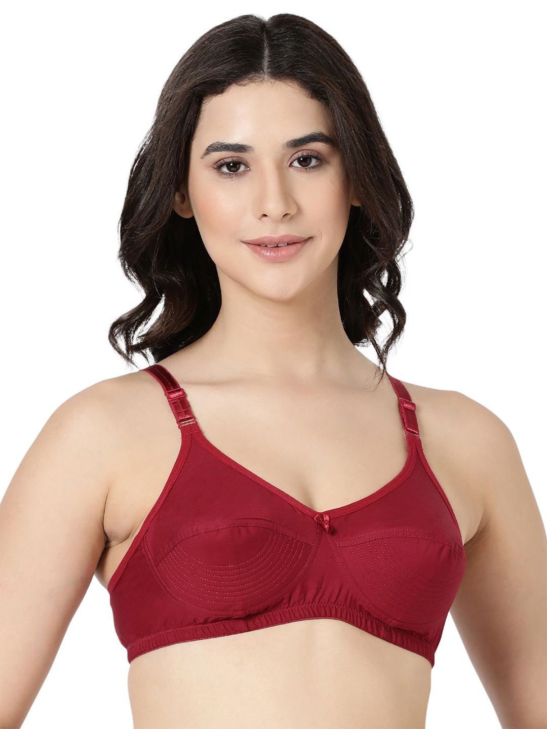 BLOSSOM Non Padded Non Wired Seamed Full Coverage Cotton  Bra