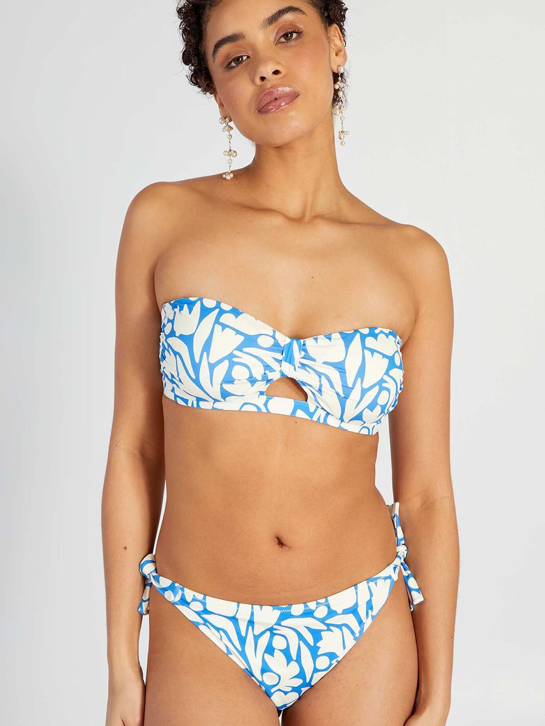 KIABI Women Printed Strapless Swim Bikini Set-image-48