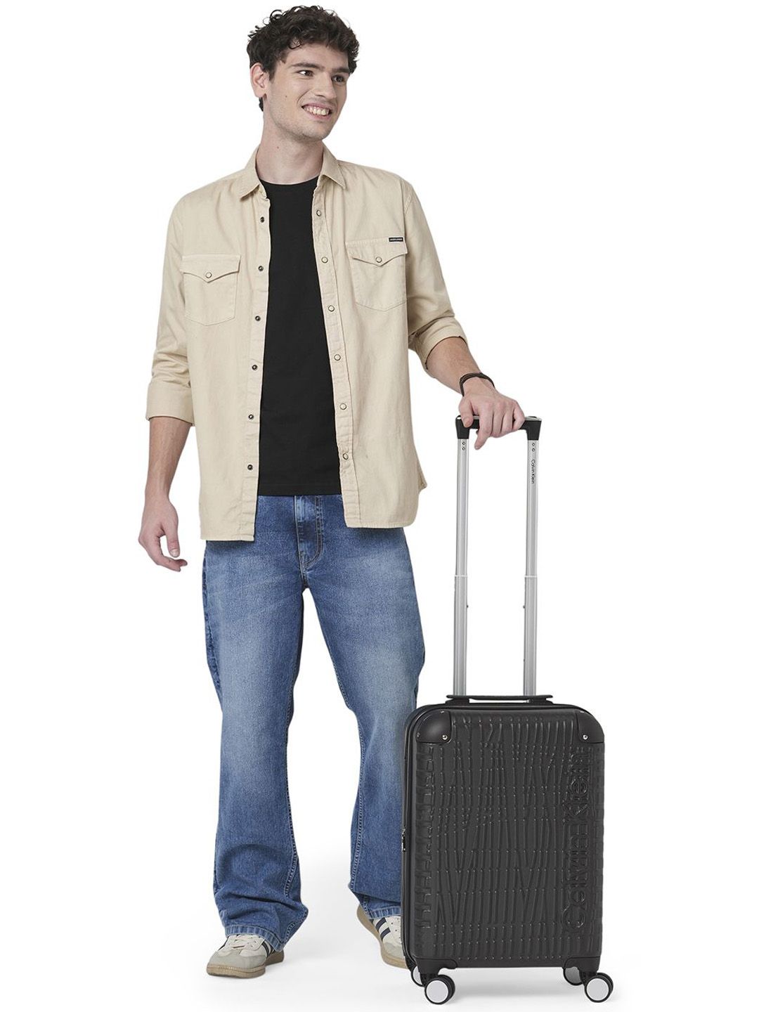 CALVIN KLEIN HYPER LUXE Range Black Hard 22" Cabin Luggage-picture-27
