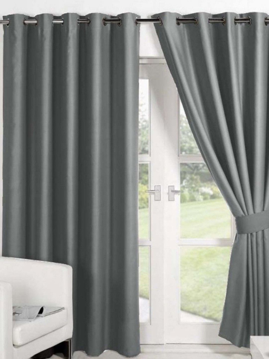 BELLA TRUE Grey 4 Pieces Door Curtains-image-26