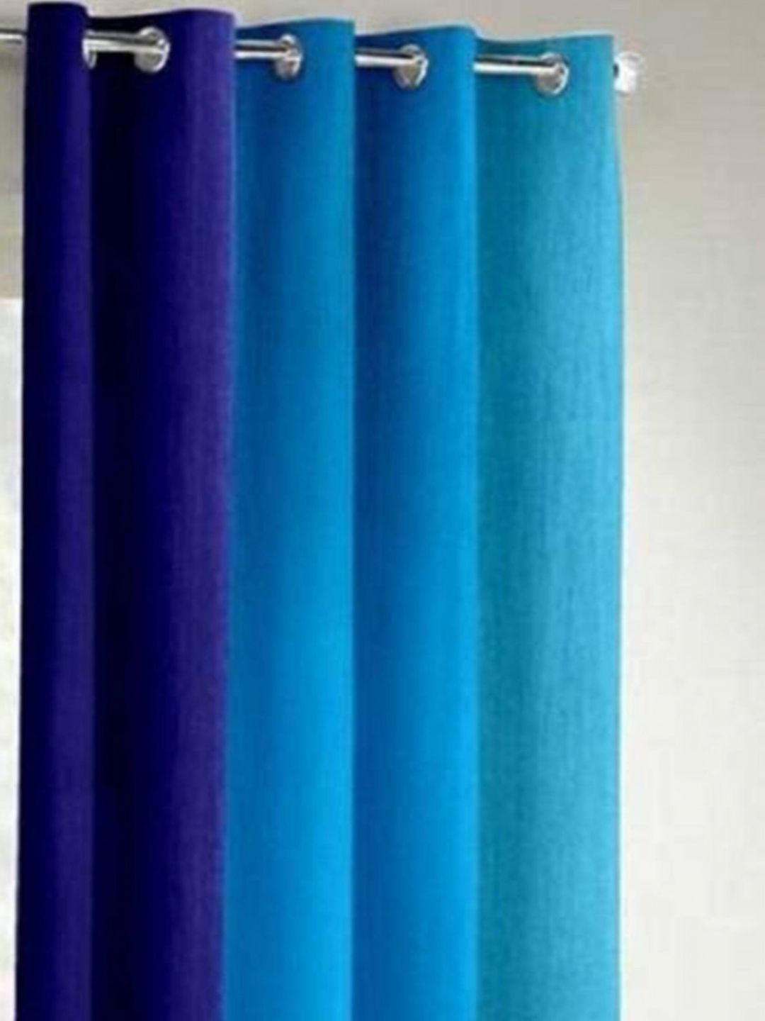 BELLA TRUE Blue & Green Striped Door Curtain-picture-15