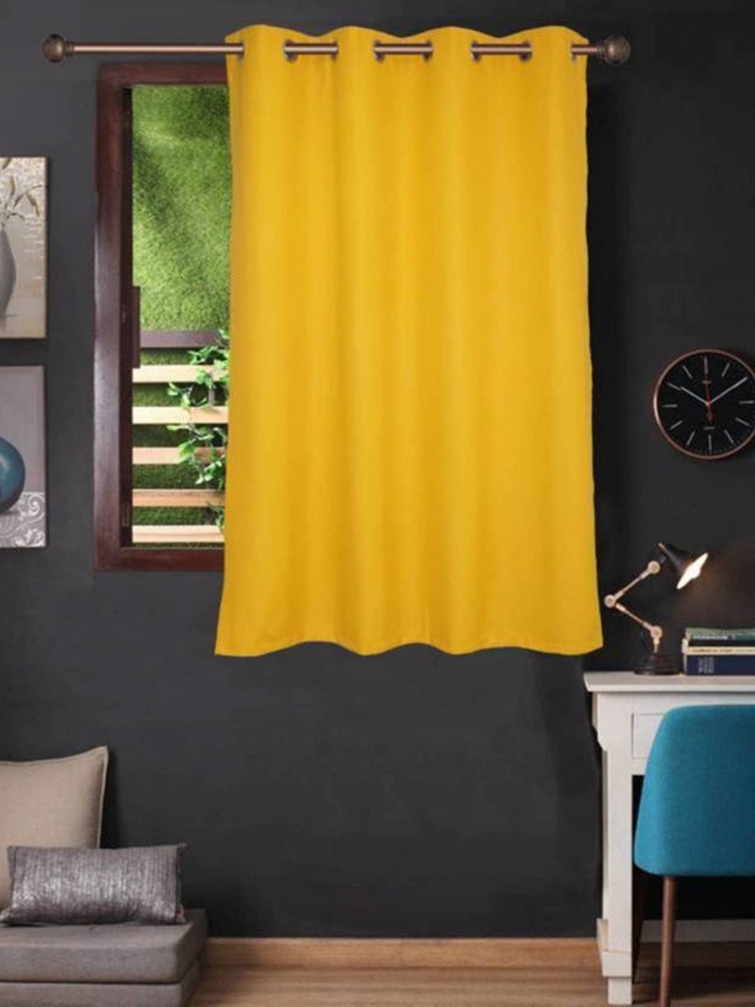 BELLA TRUE Yellow Long Door Curtain-image-25
