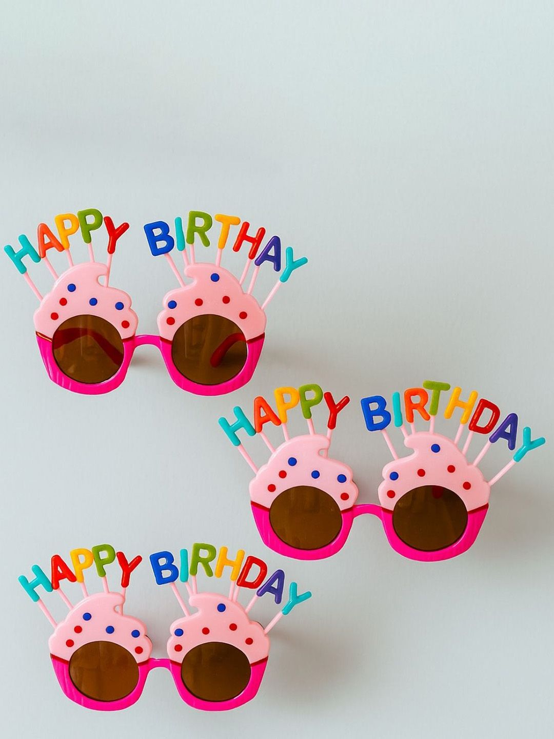 We3 Unisex Set Of 3 Sweet Cupcake Happy Birthday Sunglasses HBD goggles-Pink-PK3-picture-20