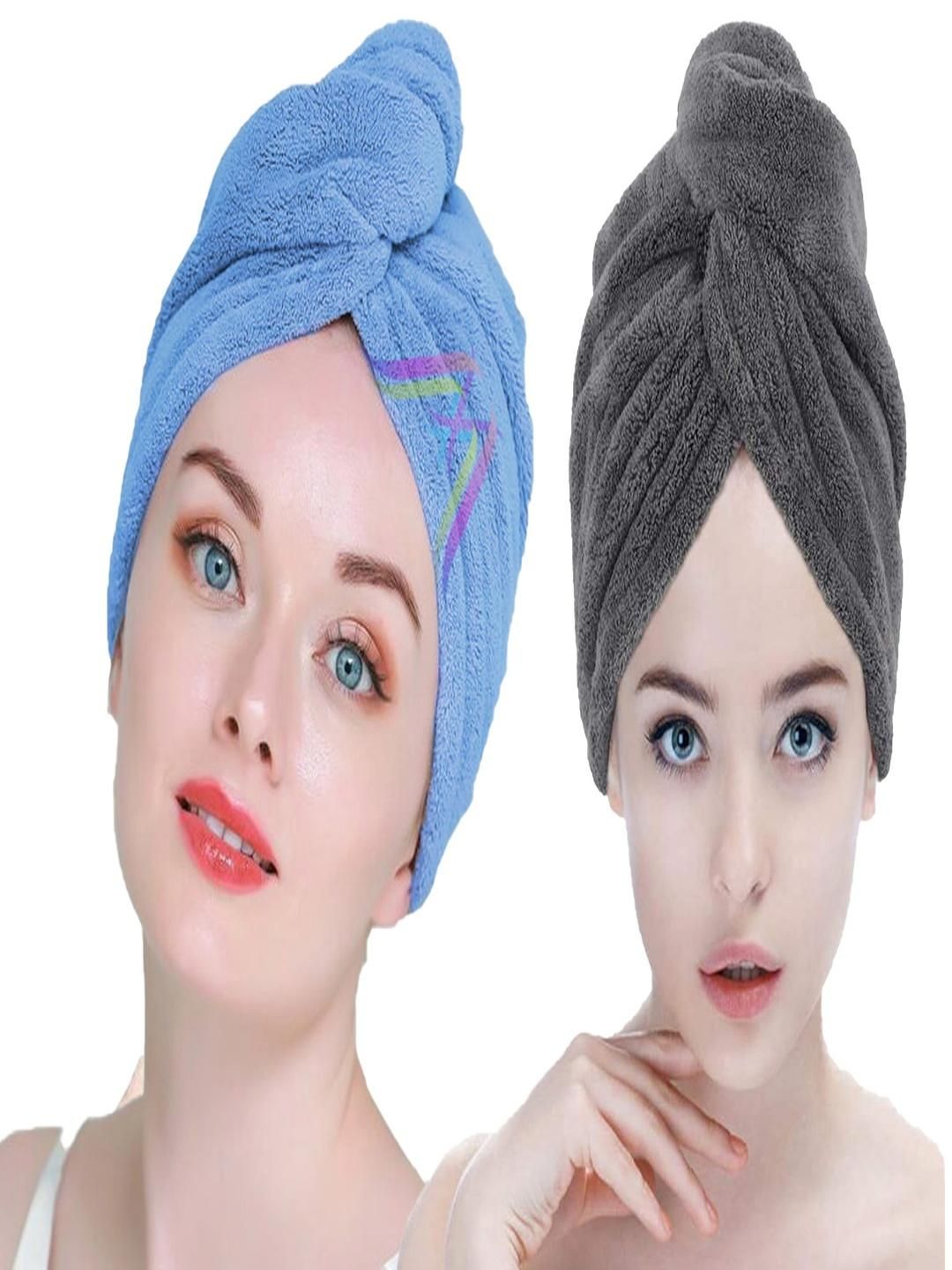 MIDASTRA FASHION Pack Of 2 Microfiber Hair Wrap Towel