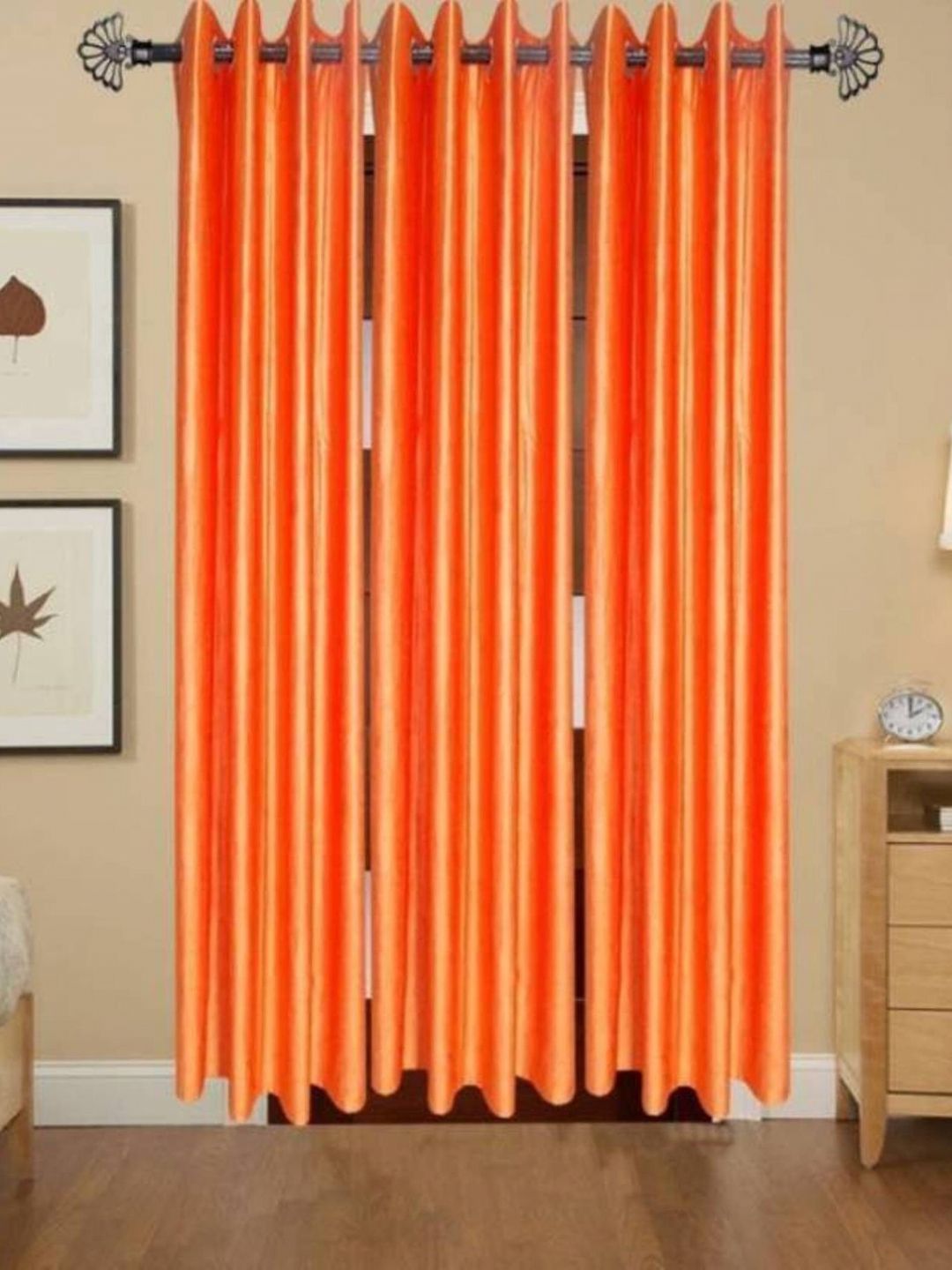 BELLA TRUE Orange 3 Pieces Door Curtains-picture-35