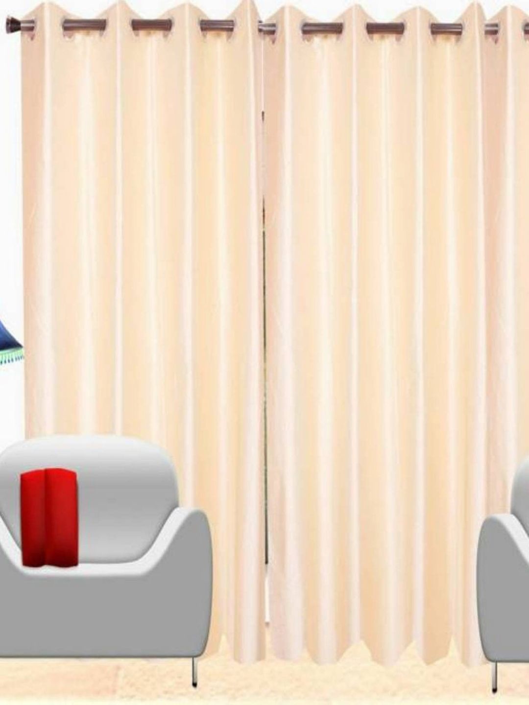 BELLA TRUE Beige 3 Pieces Door Curtains-picture-40