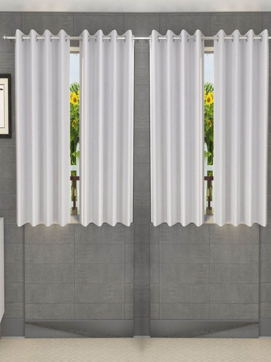BELLA TRUE White 4 Pieces Black Out Window Curtains-image-33
