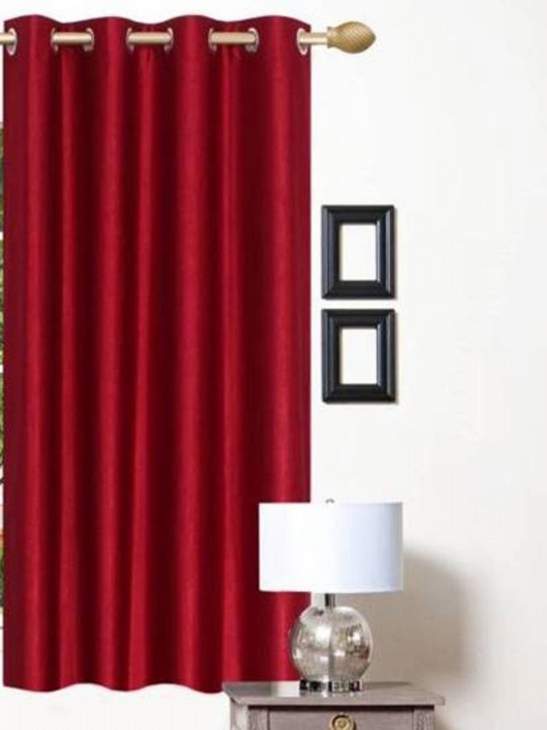 BELLA TRUE Maroon Black Out Window Curtain-image-38