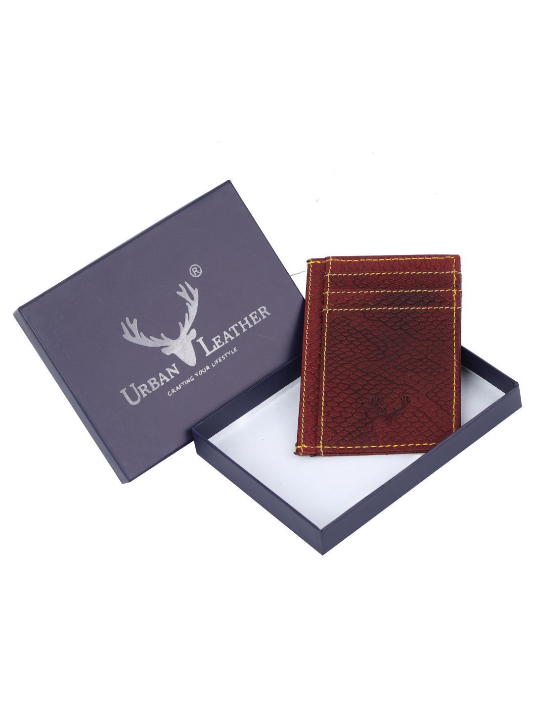URBAN LEATHER Men Animal Textured Leather Card Holder-image-15