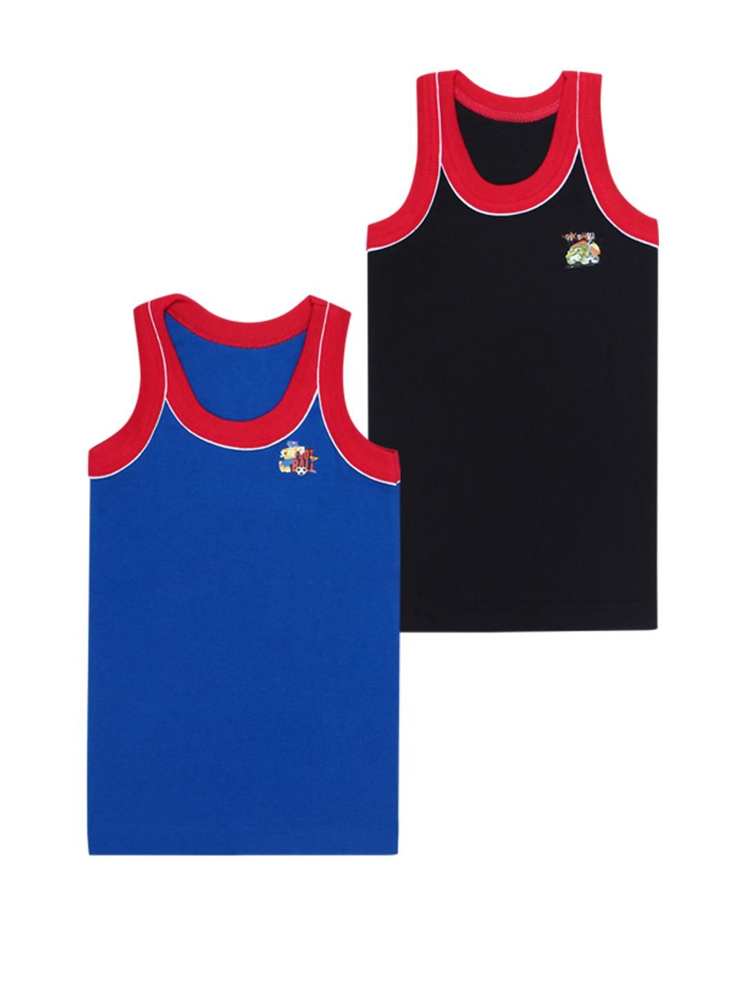 Kritiu Boys Pack of 2 Cotton Basic Innerwear Vests-image-5