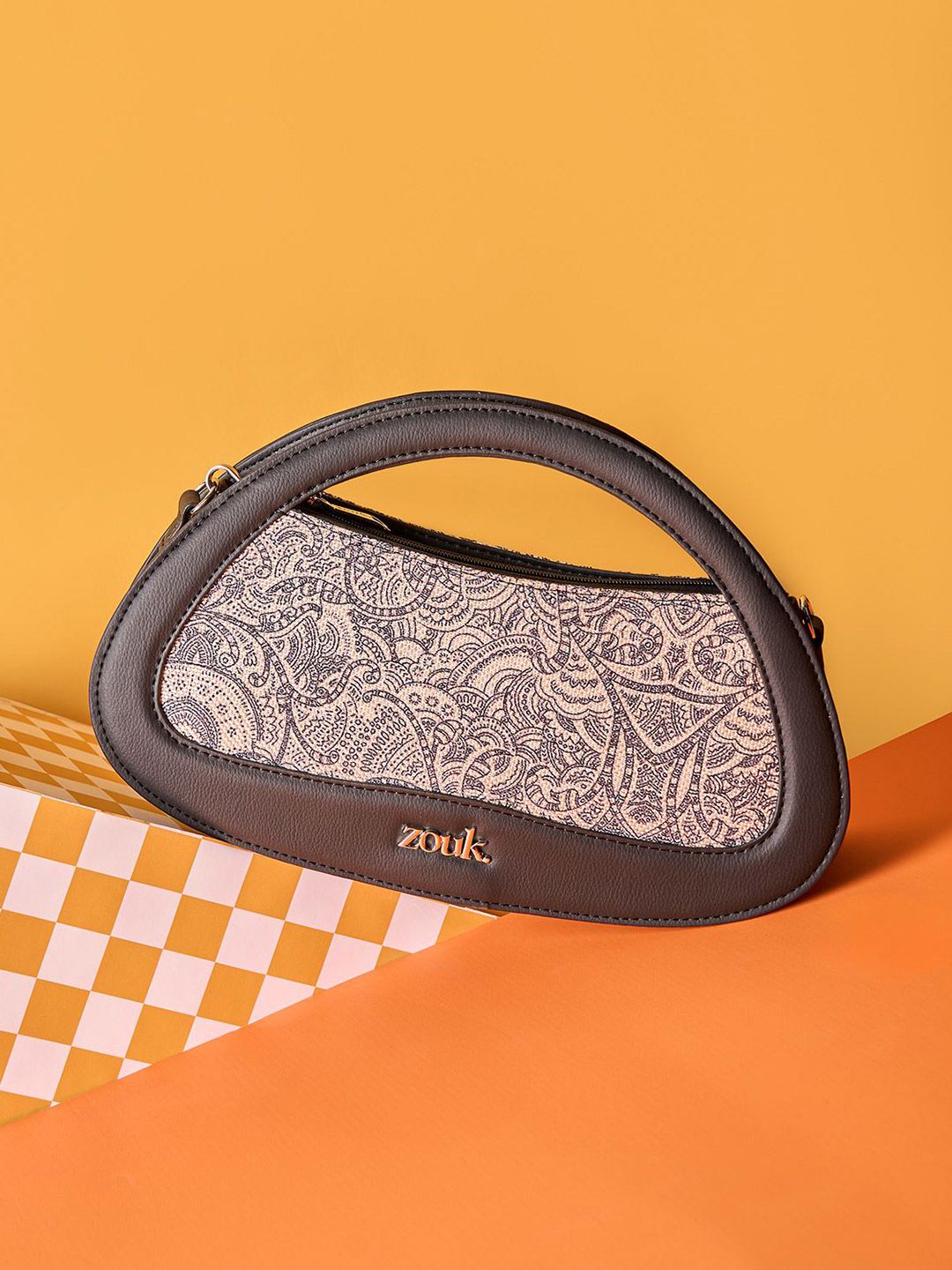 alt by zouk ZOUK Colaba Shirin Floral Printed Structured Sling Bag with Cut Work-picture-32