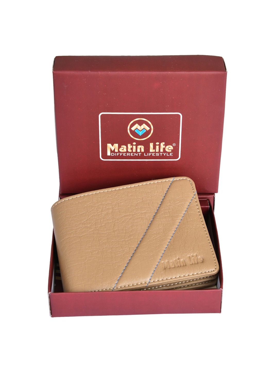 MATIN LIFE Men Zip Detail PU Two Fold Wallet-image-27
