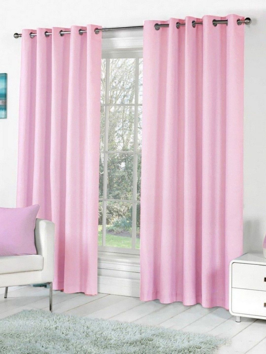 BELLA TRUE Pink 2 Pieces Long Door Curtains-picture-37