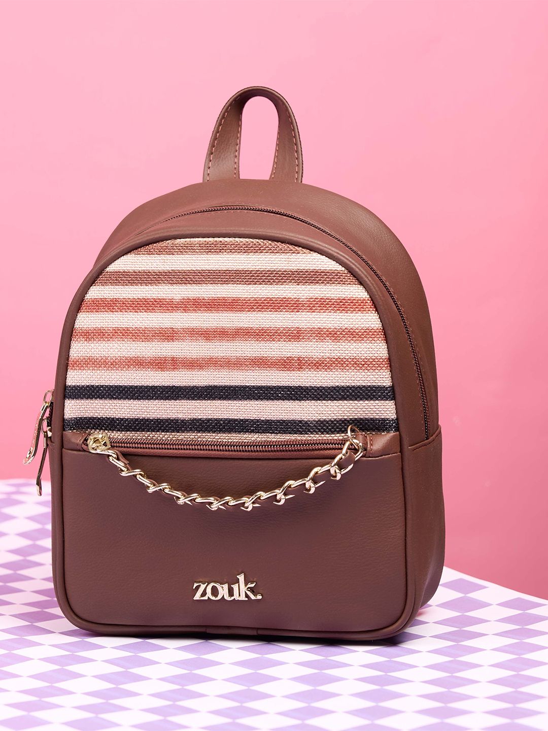 alt by zouk ZOUK Women Striped Backpack-picture-26