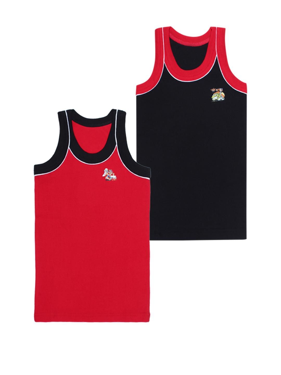Kritiu Boys Pack of 2 Cotton Vests-picture-55
