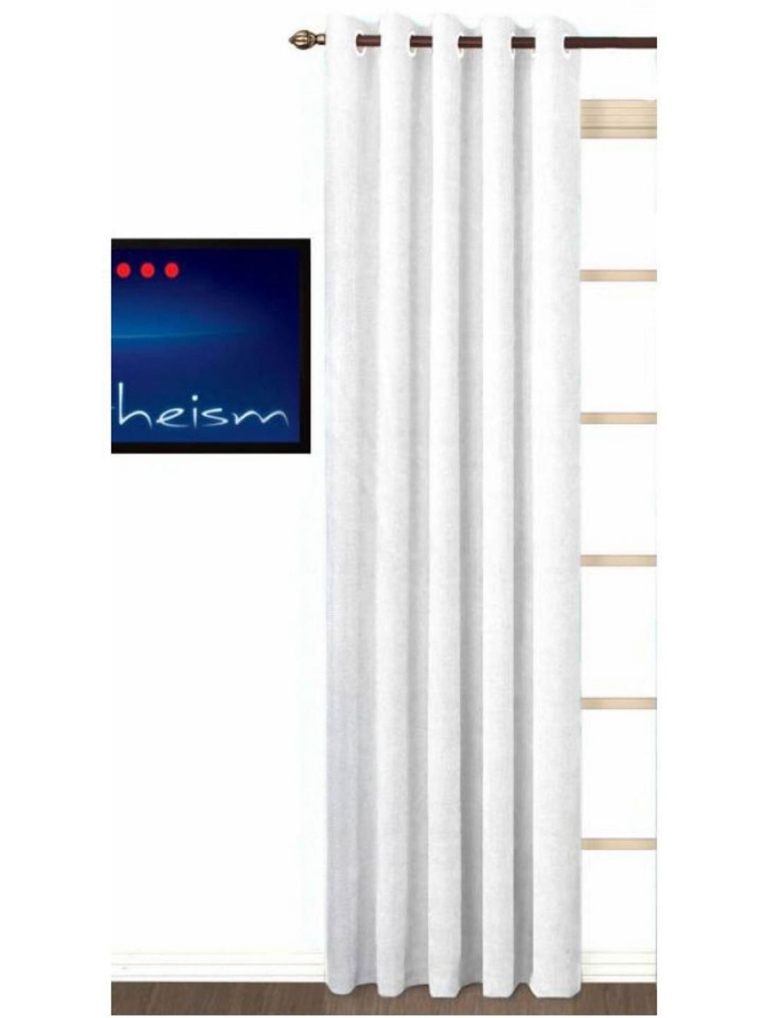 BELLA TRUE White Black Out Long Door Curtain-image-21