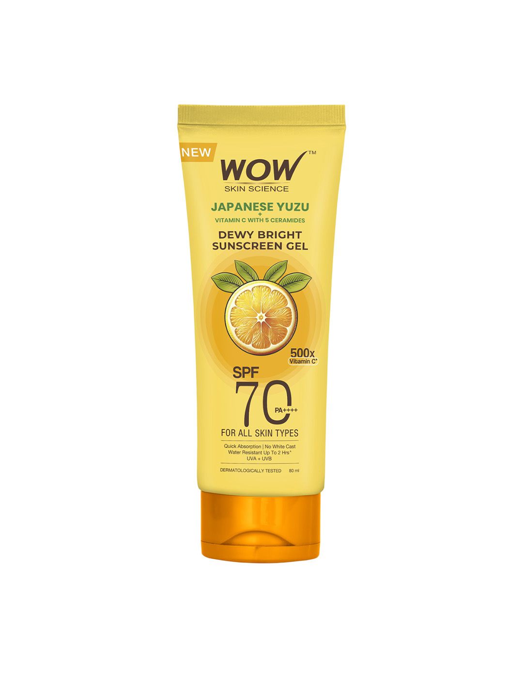 WOW SKIN SCIENCE Dewy Bright Sunscreen Gel With Vitamin C - 80 ml-image-5