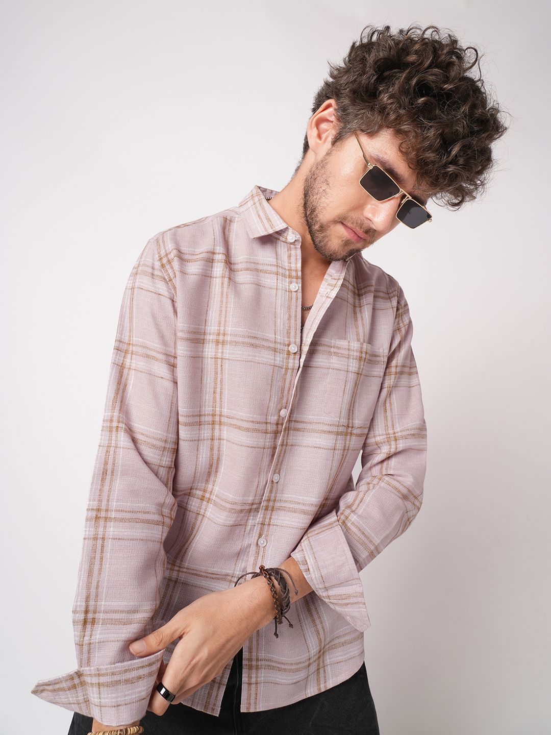 VASTRADO Classic Checked Slim Fit Pure Cotton Casual Shirt-picture-33