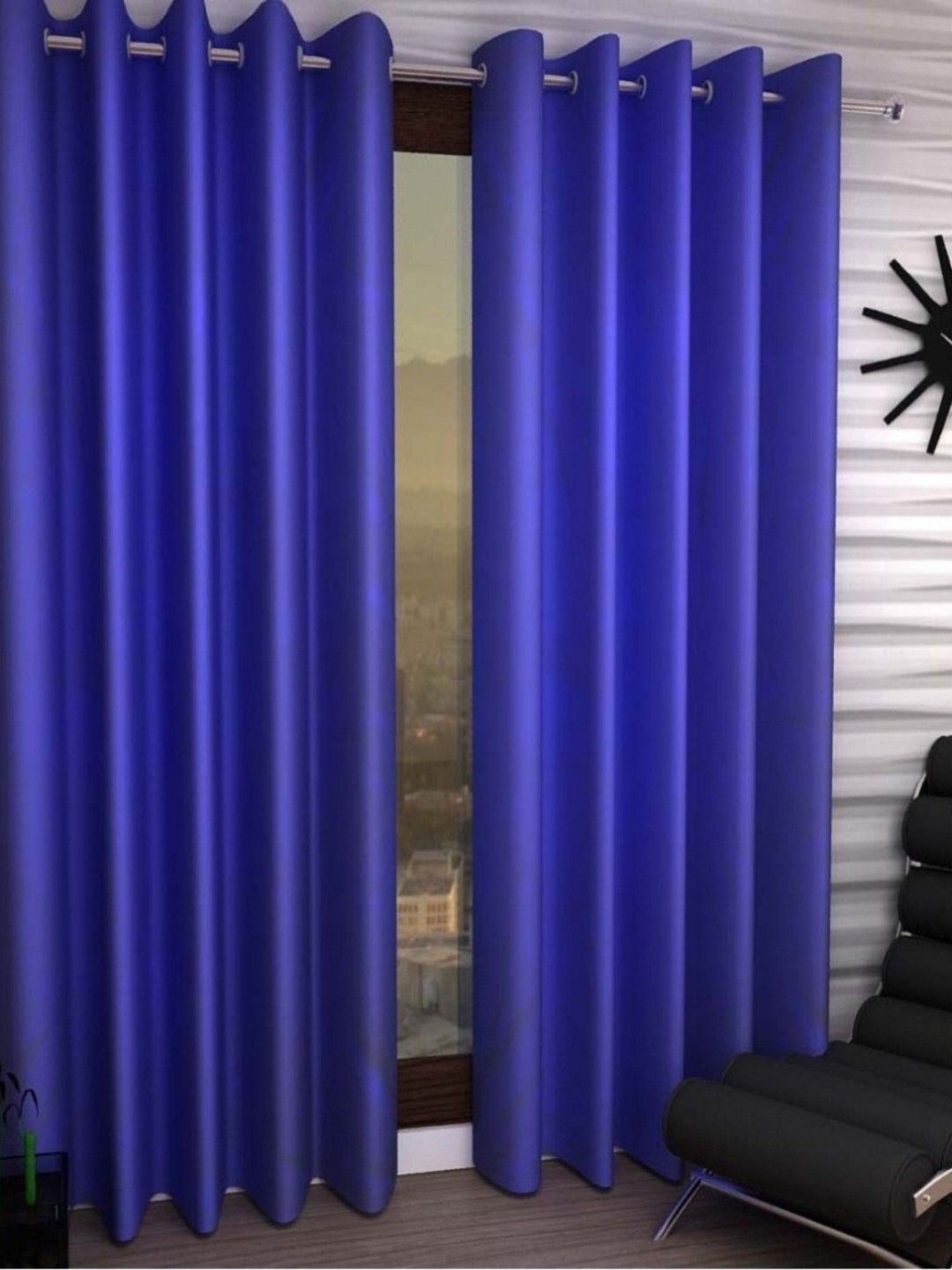 BELLA TRUE Blue 4 Pieces Door Curtains-picture-34