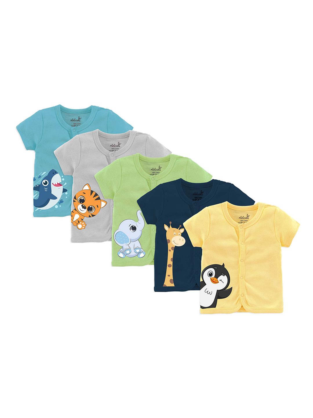 Minicult Infants Pack Of 5 Printed Cotton Jhablas JBL_HF_E004_17_P5-picture-16