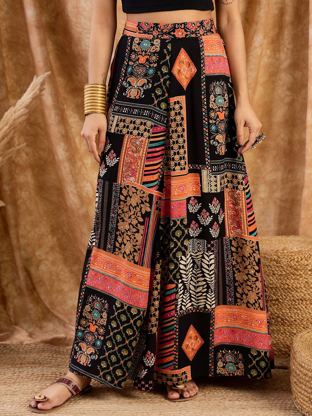 InWeave Printed A-Line Maxi Skirt-picture-22