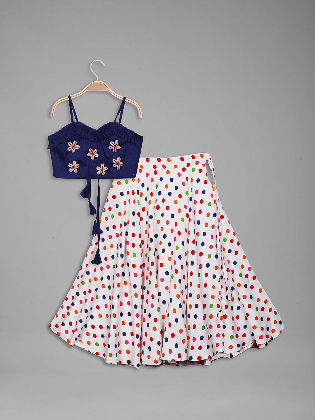 Anneca Girls Patchwork Ready to Wear Lehenga & Choli-picture-21