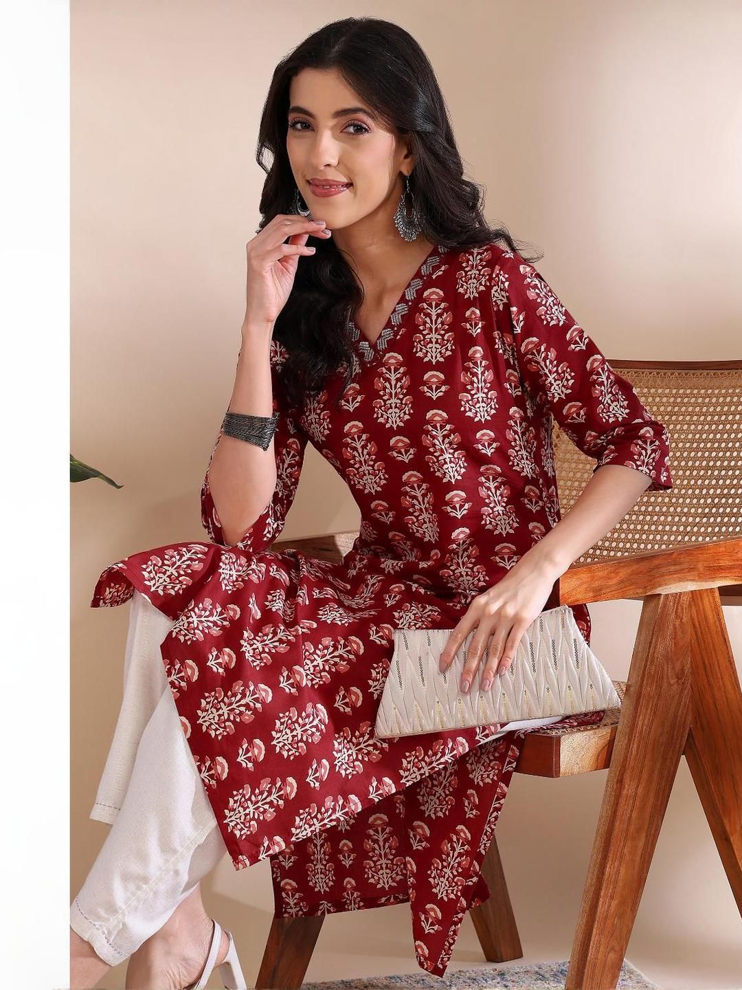 RAINDROP Women Purple Kurtas-image-22