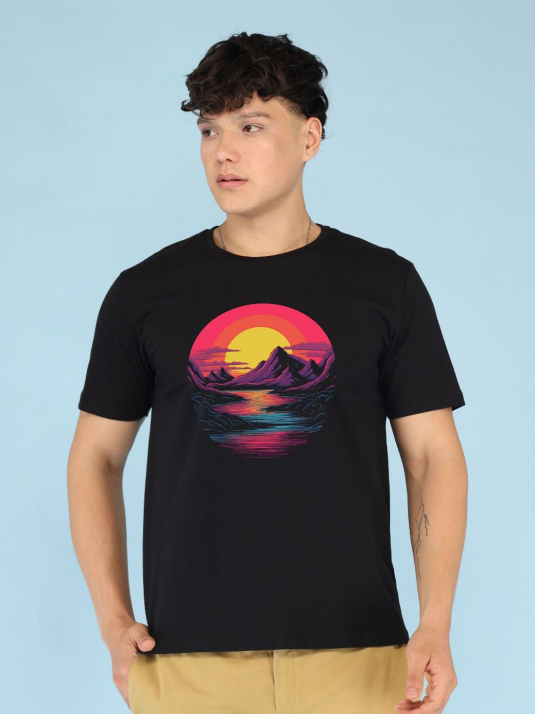 BRAWNY BATTLER Men Printed Pure Cotton Regular Fit T-shirt-picture-19