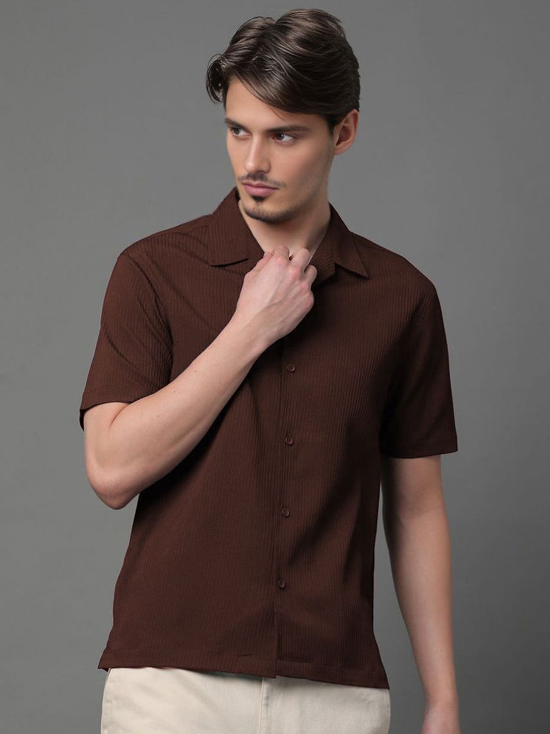 Moda Rapido Men Cutaway Collar Casual Shirt-image-45