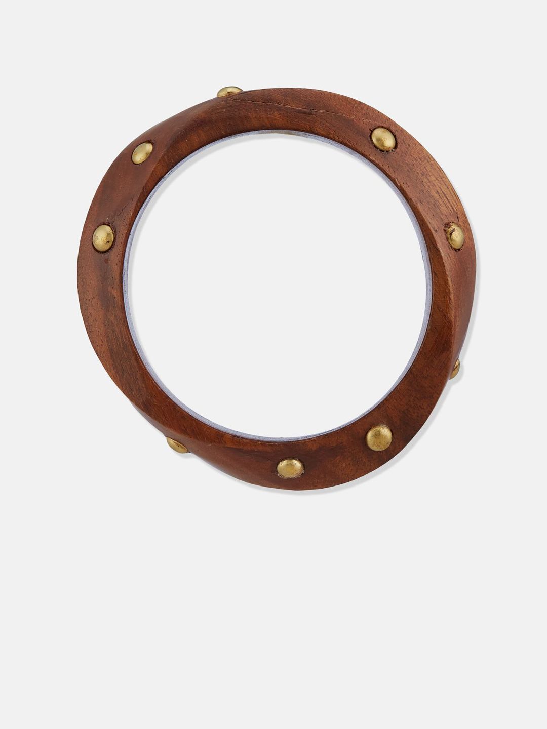 ATIBELLE Set Of 2 Gold-Plated Wooden Bangles