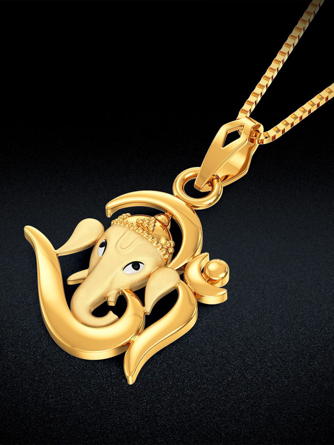 Joyalukkas Women 22 Kt Gold Spiritual Ganesha Om Gold Pendant-picture-18