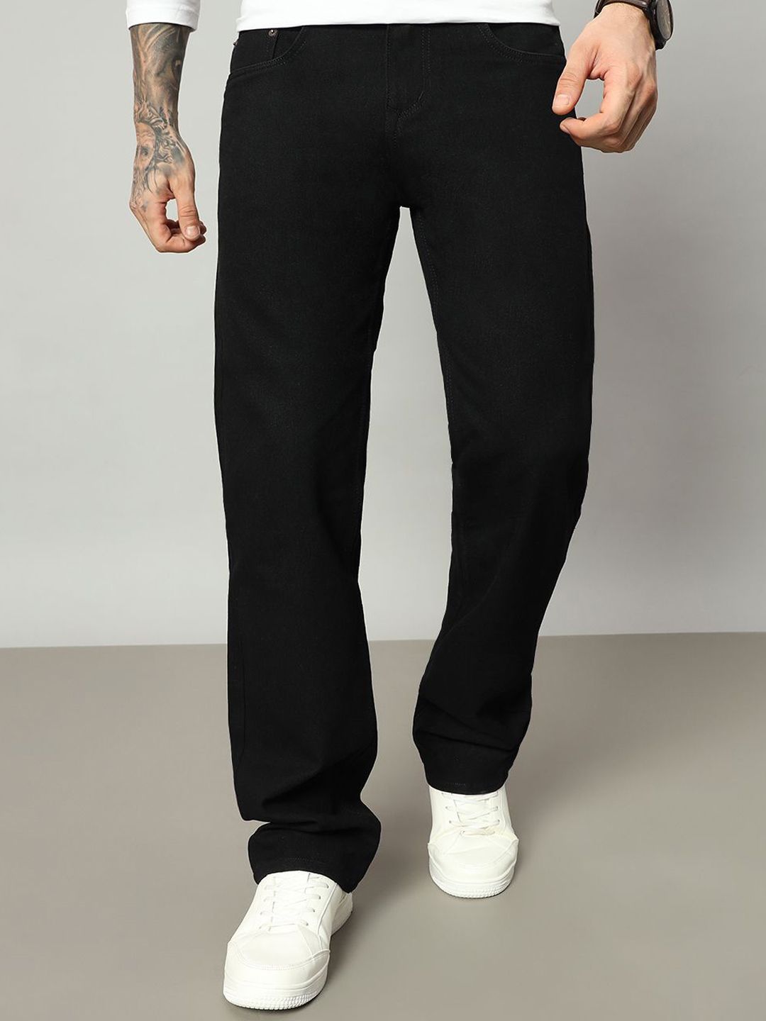 THE BEETEL HOUSE Men Baggy Mid-Rise Stretchable Denim Jeans-picture-40