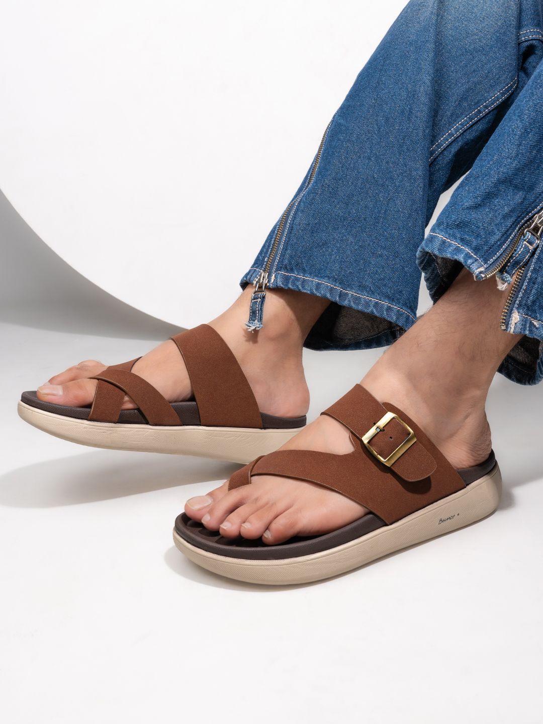The Roadster Lifestyle Co Men Casual Criss-Cross Strap Comfort Sandals-picture-49