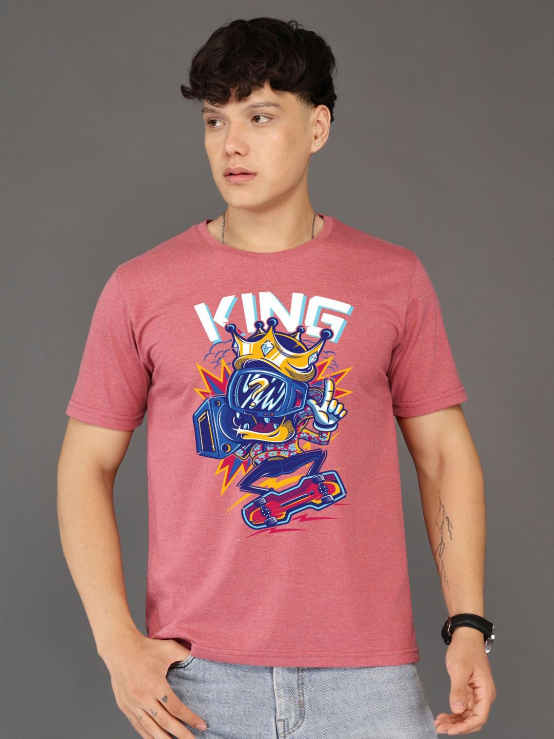 BRAWNY BATTLER Men Printed T-shirt-picture-31