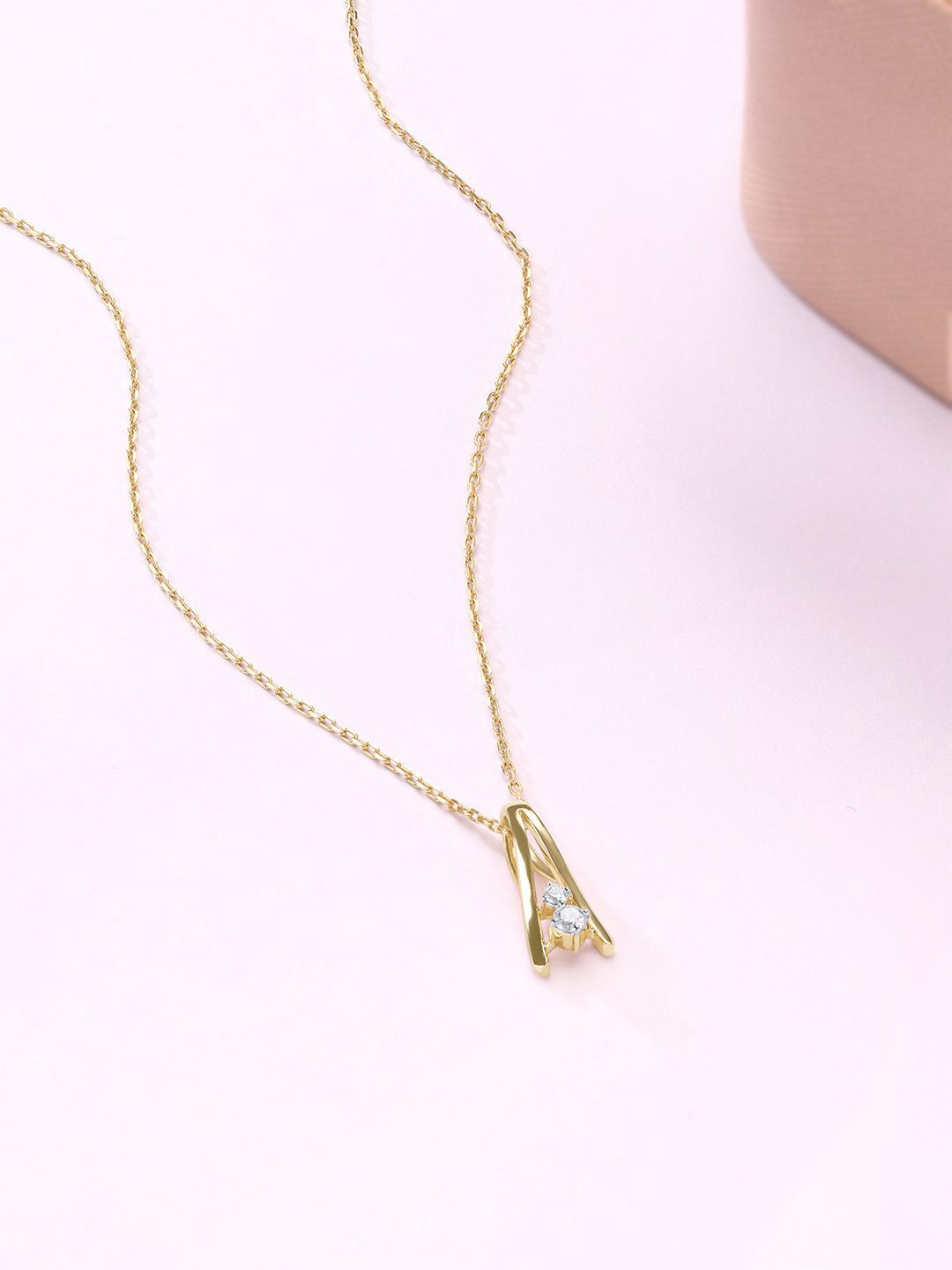 Mia by Tanishq 14KT Gold Sassy Beam Diamond Pendant- 0.063 ct-picture-16