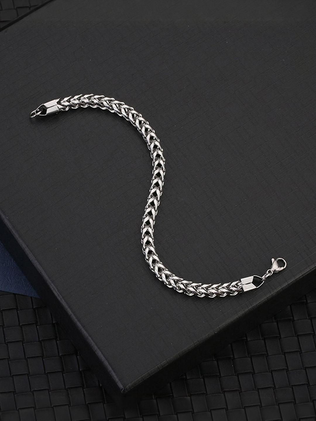 APUNKA D FASHION Men Silver Bracelet-picture-41