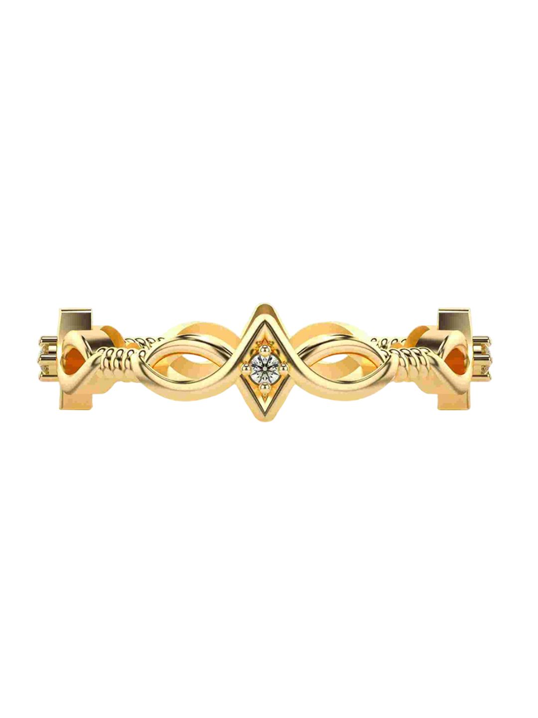 VALANOVA Women 18 Kt Yellow Gold Lab Grown Diamond Ring 0.05cts-picture-40