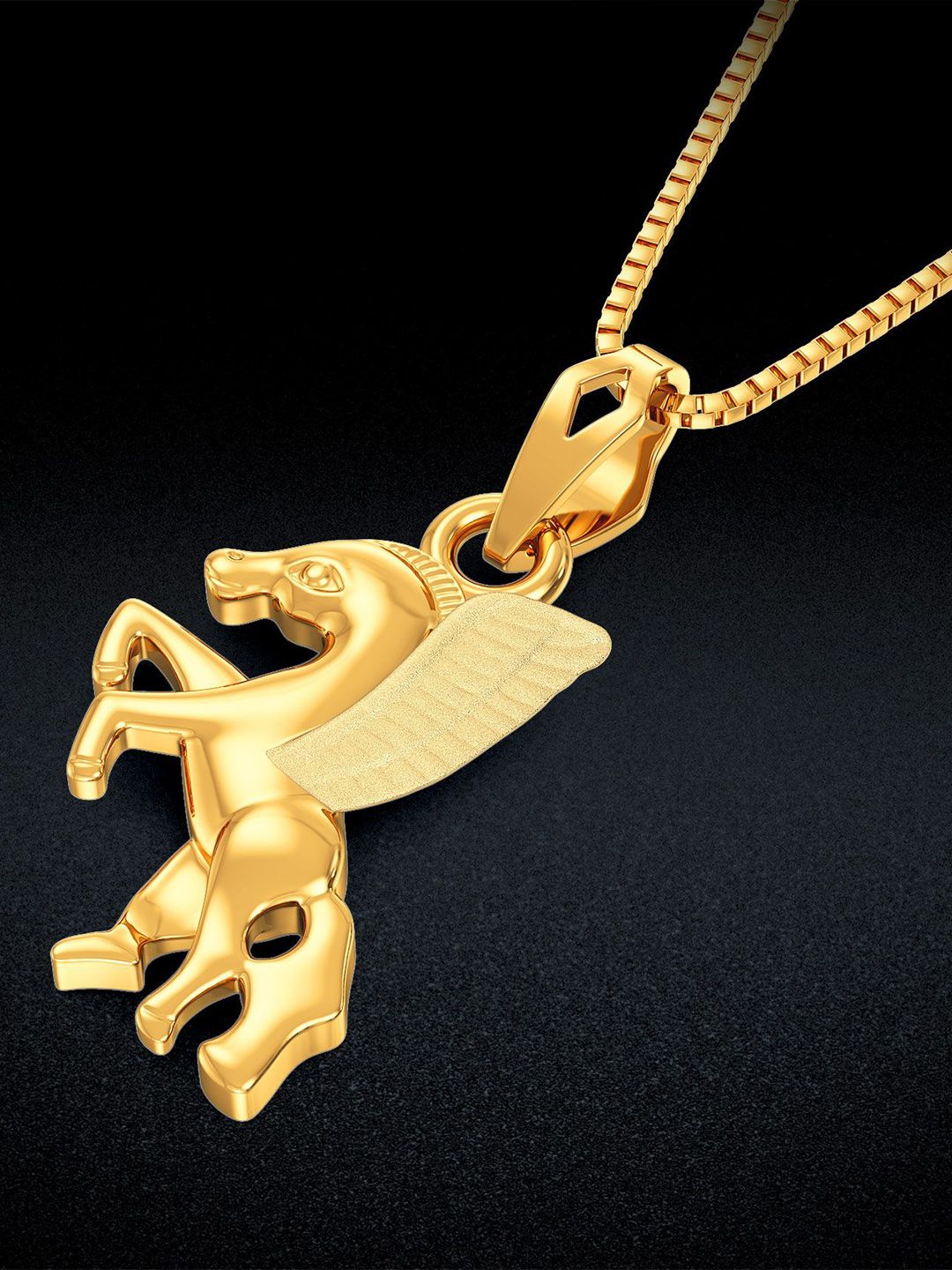 Joyalukkas Women 22 Kt Pegasus Grace Gold Pendant 2.36 gms-picture-17