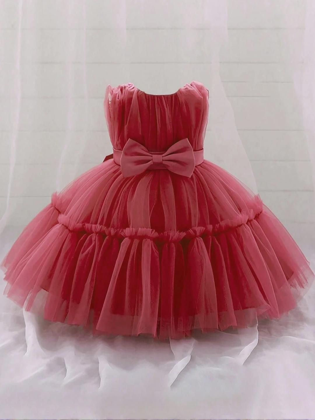 HOPZONIC Girls Maroon Dresses-picture-34