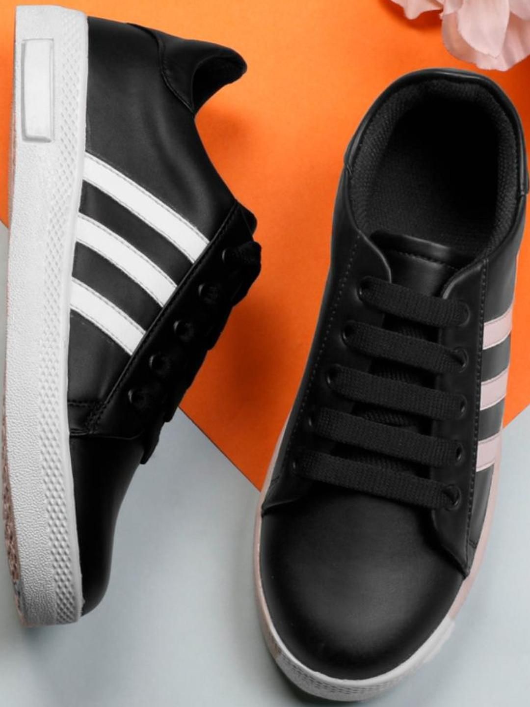 Antox Black Synthetic Casual Shoes-image-3