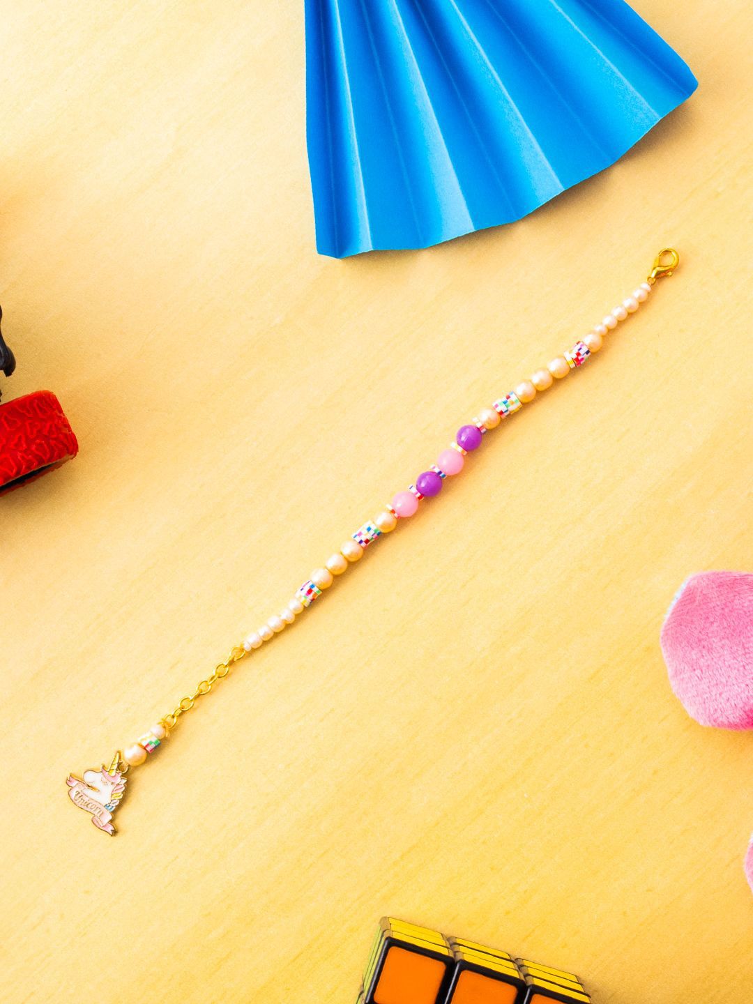 PANASH Kids Artificial Beaded Wraparound Rakhi With Roli Chawal-picture-13