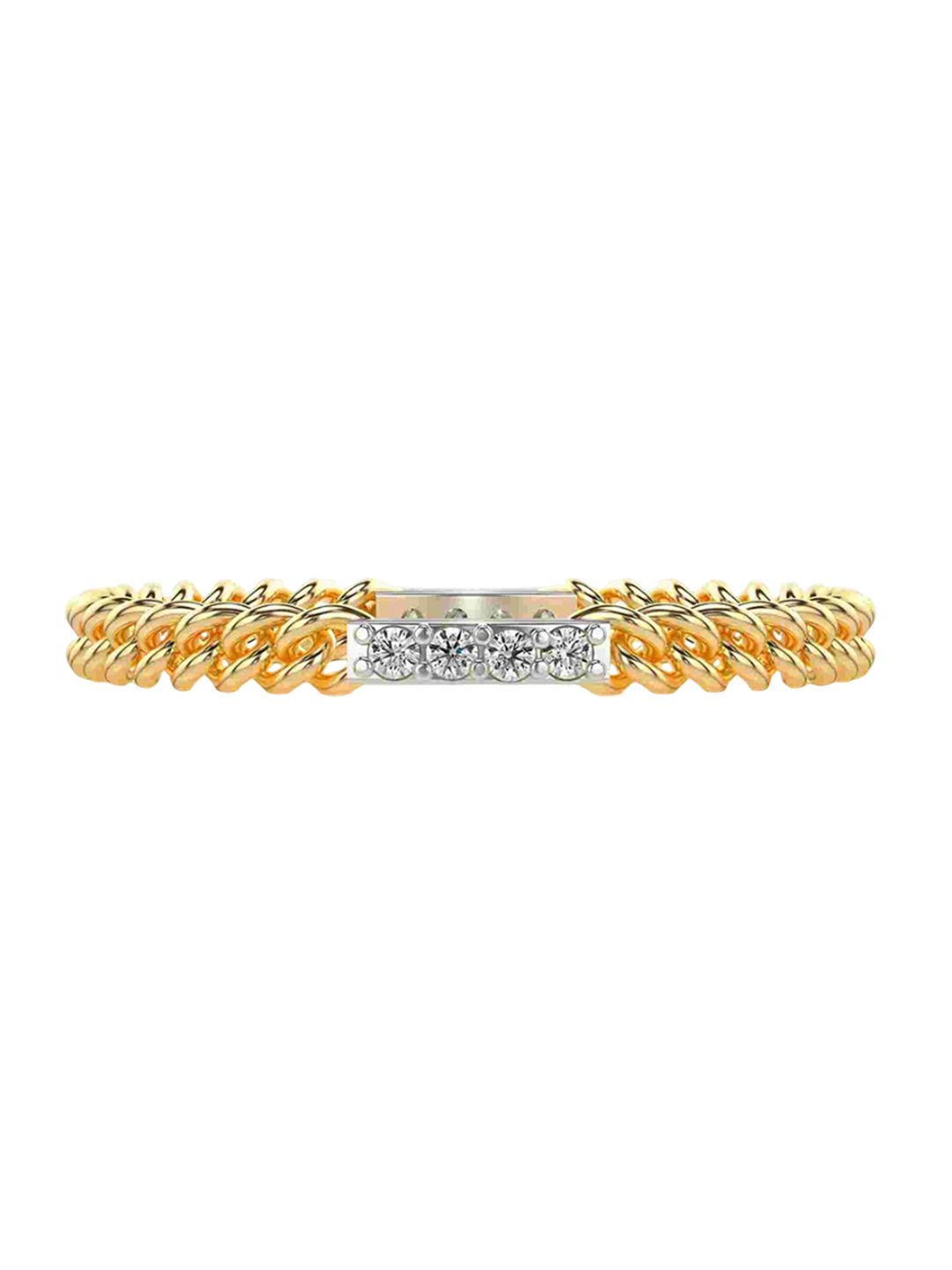 VALANOVA Women 18 Kt Gold Lab Grown Diamond 0.06 CT Diamond Ring 0.72 gm-picture-31